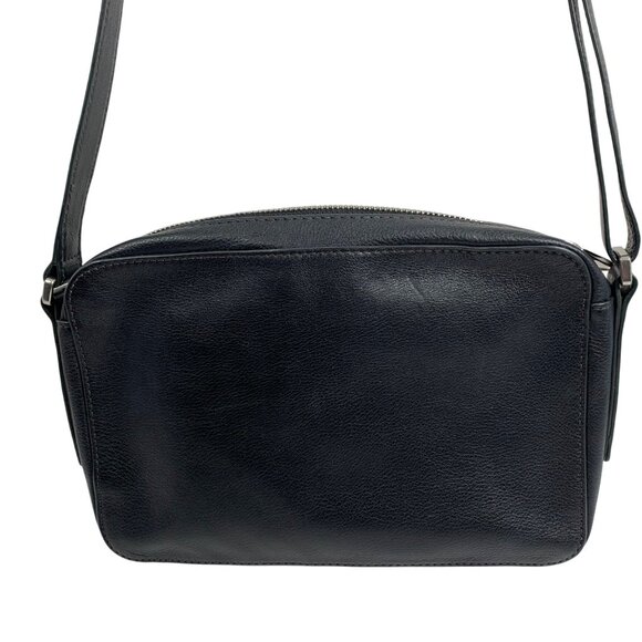 Fossil Riley Black Leather Top Zip Camera Adjustable Crossbody Shoulder Bag - Picture 3 of 14